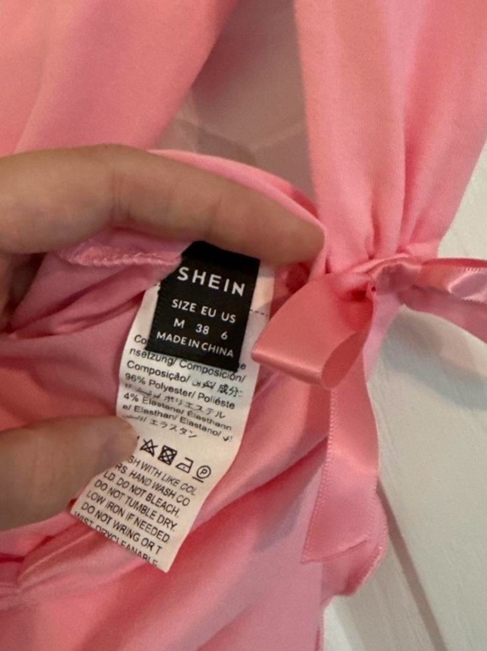 SHEIN Pink Tie-Shoulder Cropped Camisole - Picture 2 of 2